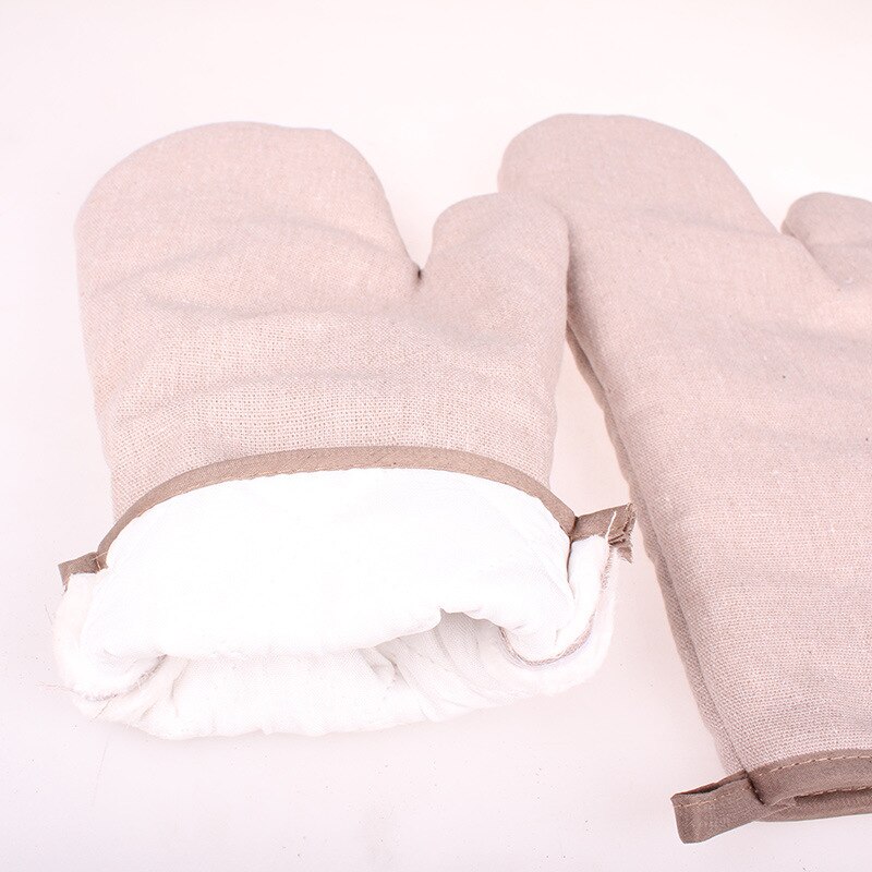 Guantes Térmicos antifuego para barbacoa, manoplas de cocina de silicona, alargadas y gruesas, antiquemaduras