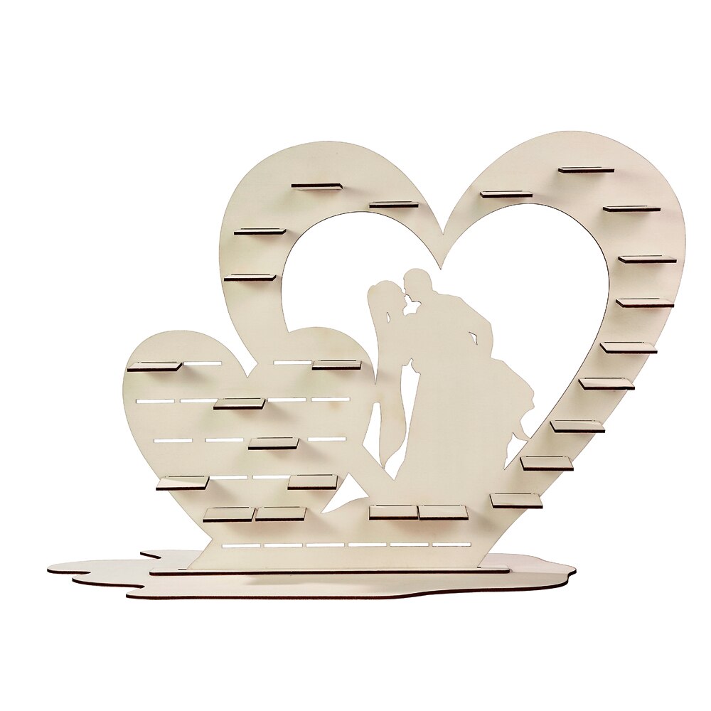 Ferrero roche – présentoir d&#39;arbre de mariage en chocolat, décoration de center de table de mariage en forme de cœur en bois, fête de célébration, pyramide de bonbons