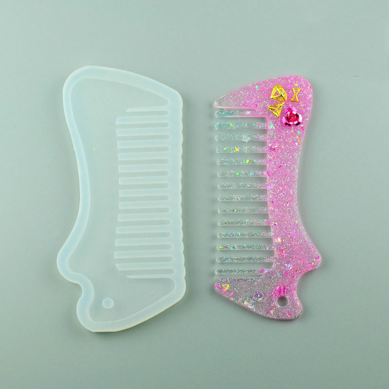 1 Stuk Diy Clear Silicone Voor Kam Mal Voor Epoxyhars Met Echte Bloem Handgemaakte Sieraden Gereedschap Hars Mallen Voor sieraden