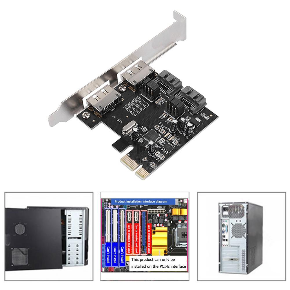 PCI zu 4-Hafen Sata/ ESATA 3,0 Steigleitung Karte ASM1061 SATA 3,0 PCI zu Esata/ Sata