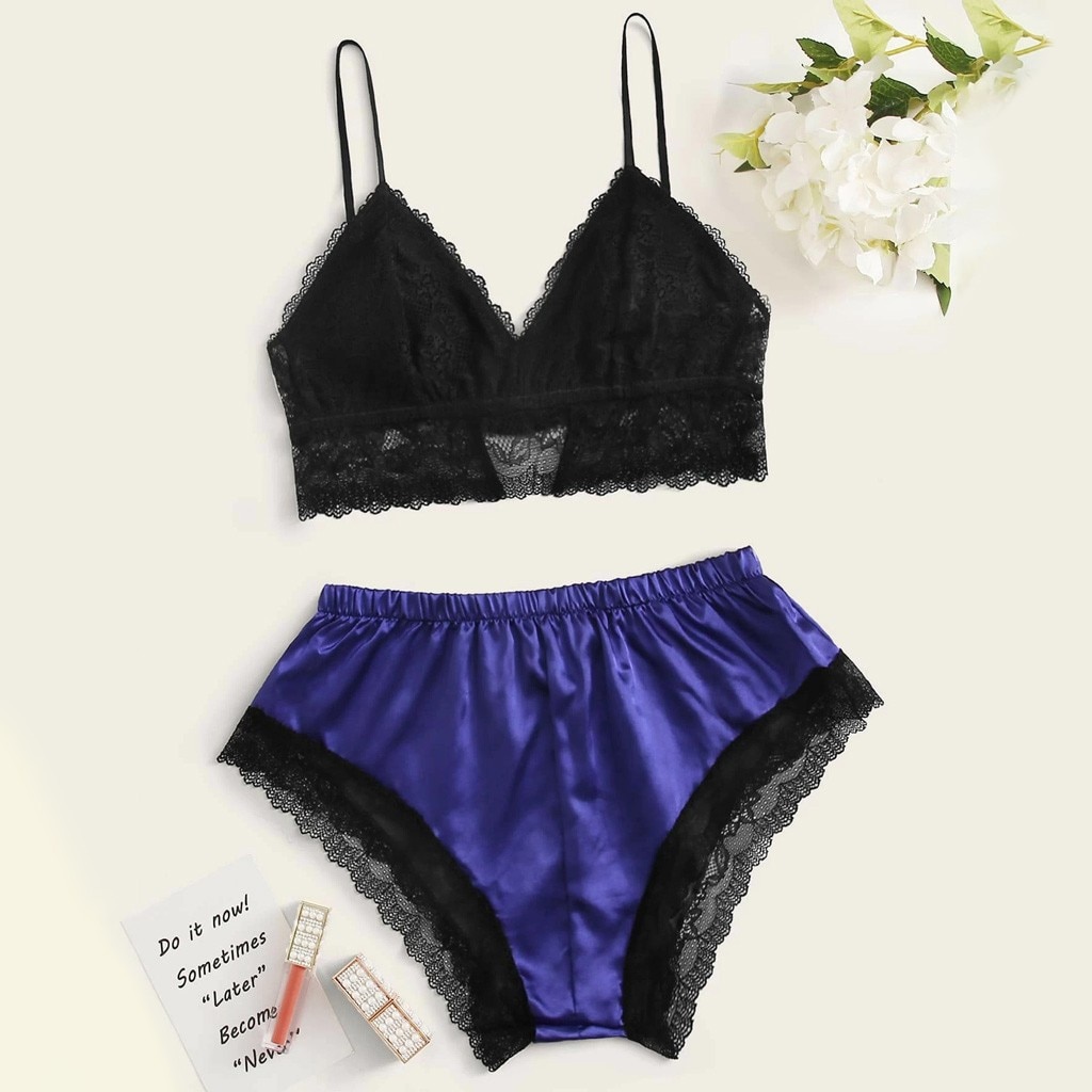 Pyjama Voor Vrouwen Zijde Sexy Pyjama Vrouwen Nachtkleding Satijn Zomer Pyjama Femme V-hals Sling Thuis Pak Zijde Kant Nachtkleding # P30