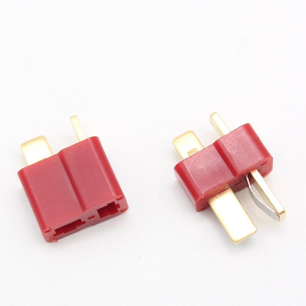 10 Pcs T Plug Deans Terminal Connector Set For RC LiPo Battery Helicopter Male/Female Terminals Connectors Adapter