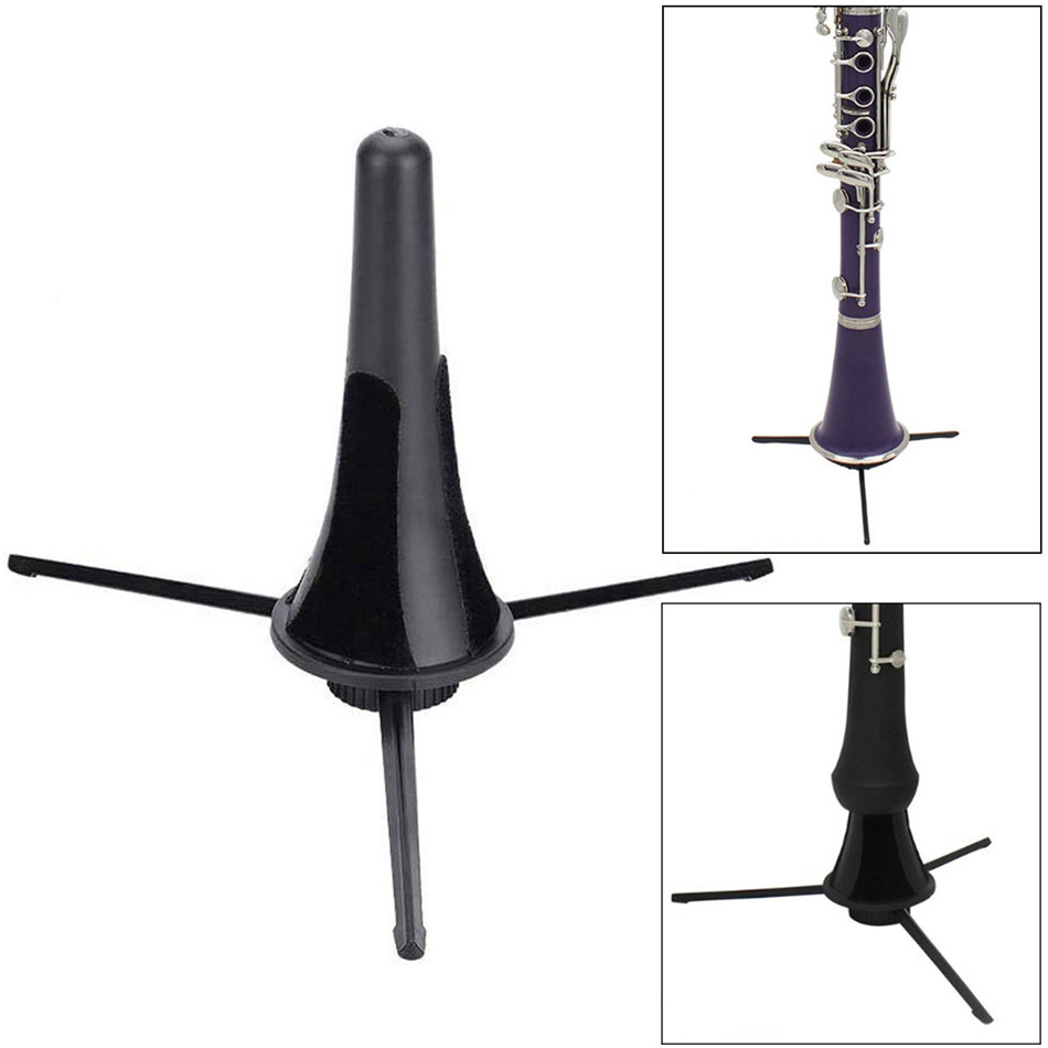 Obo klarinet stativ stativ bærbar restholder abs plast med bløde puder solide metal ben uden grat