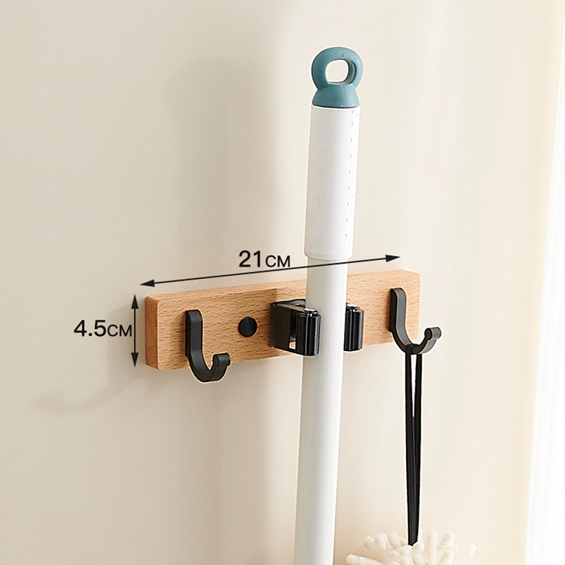Besen haken Aufbewahrung shaken Küche Bad Organisation Zubehör für Küchen garten Waschholz Wand halterung Mop Organizer Halter: Rose Gold