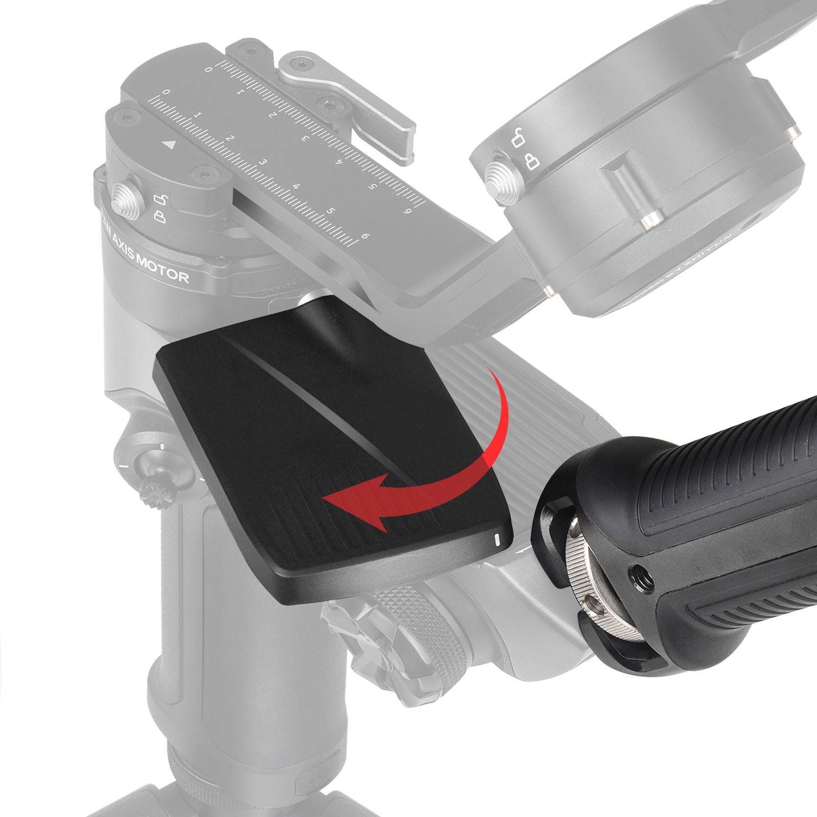 Eachrig Handvat Grip Voor Zhiyun Weebill 2 Met 1/4 3/8 Bevestigingsgaten En Cold Shoe Extension Monitor Mount