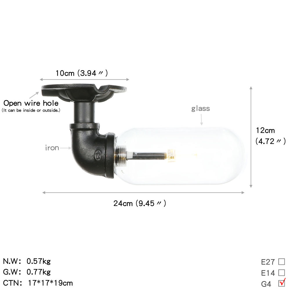 Retro Industrie Decke Licht Vintage Schwarz Wasser rohr Lampe sind Glas lampenschirm Lampen wohnzimmer schlafzimmer Lichter Hause Licht