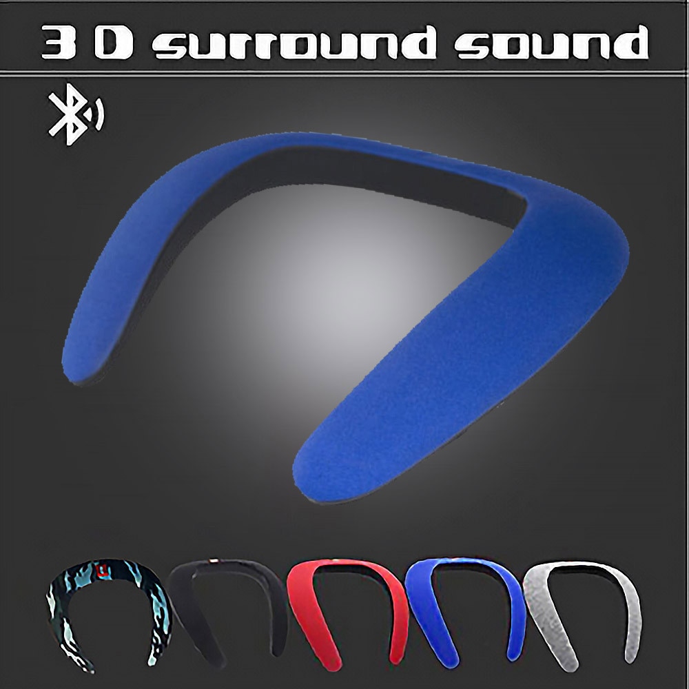 Bluetooth 4.2 Draadloze Technologie Nekband Hals Speaker FM AUX SD USB Stereo Compatibel met alle bluetooth-apparaten 0930