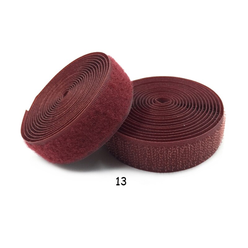 20mm 2 meter par farverige velcro-klæbende klistermærker med krog og løkke farvetape kabelbindere sytilbehør: 2 meter 13