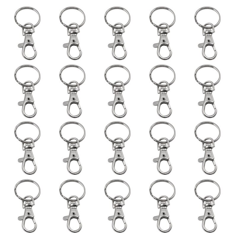 20 small removable screw caps for key rings - carabiner key chain - cosmetics & jewelery