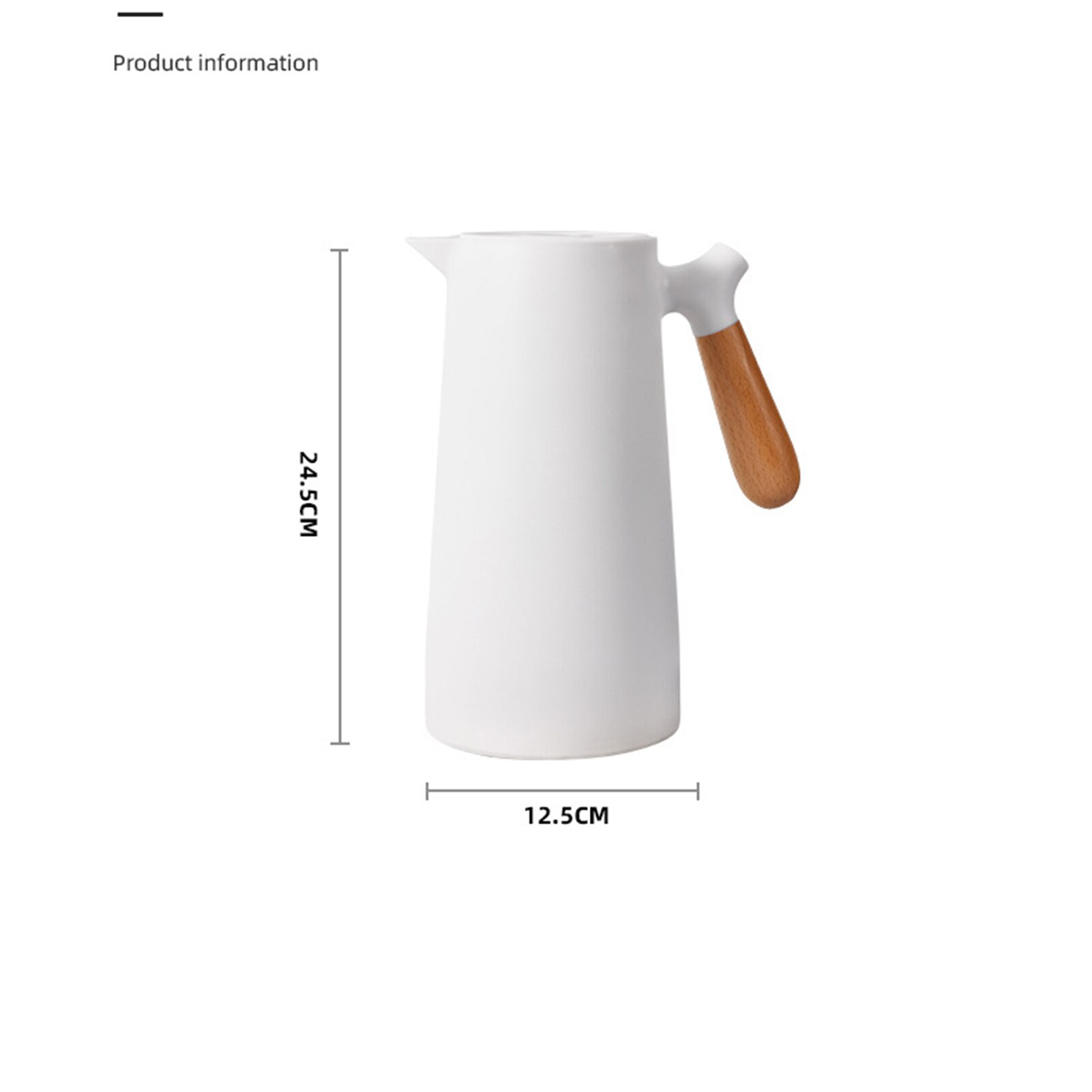 Termo de 1L para el hogar, termo con revestimiento de vidrio para café, mango de madera maciza, aislamiento, olla para agua , botellas térmicas para café