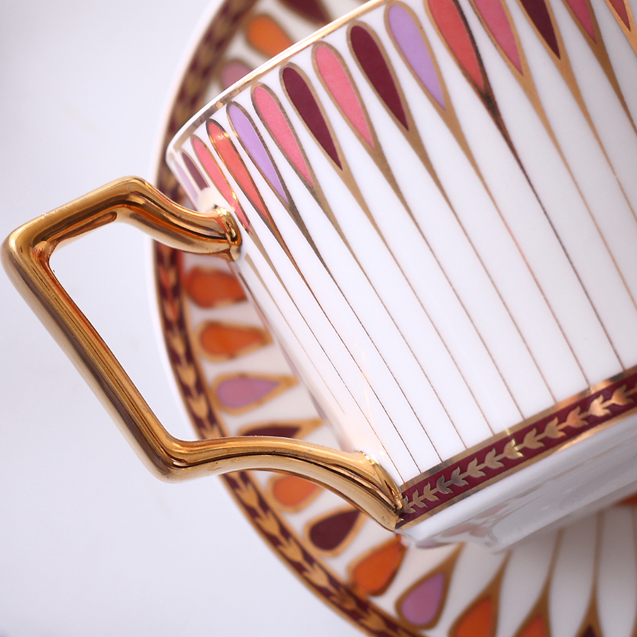 Nordic Aesthetic Coffee Cup and Saucer Set Ceramic Creativity Luxury Coffee Cups Modern Caneca Mugs BC50BD