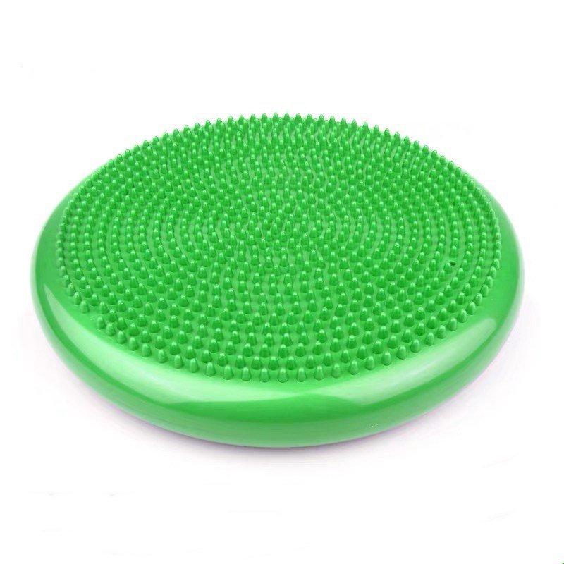 Bolas de Yoga con almohadilla de masaje, cojín de disco de equilibrio oscilante de estabilidad inflable, tabla de masaje, bolas de entrenamiento para ejercicio físico: green 33cm