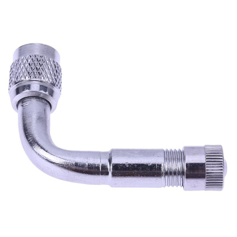 45/90/135 Graden Hoek Auto Air Tire Ventiel Uitbreiding Adapter Motorfiets Auto Voertuigen Ventiel Extender: Silver 90 degree