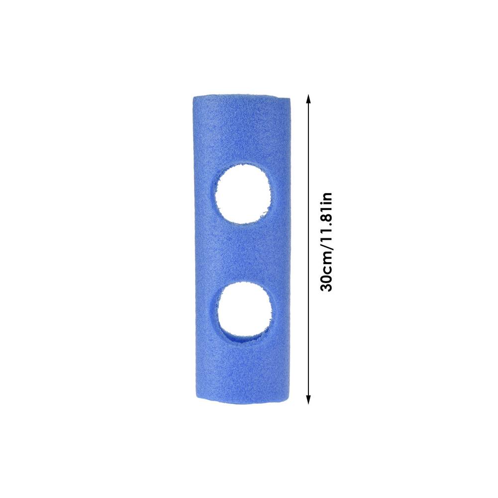 Conector de fideos agujereados cruzados para piscina, accesorio para piscina, Ayuda de entrenamiento, azul: 2 hole