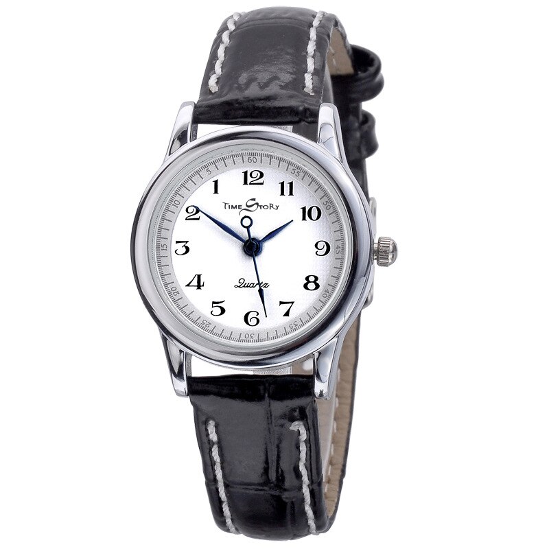 Herre quartz ur mod uret baglæns skala olie prægning urskive vandtæt reverse ur læder dreng student herre ur: Ms hvid