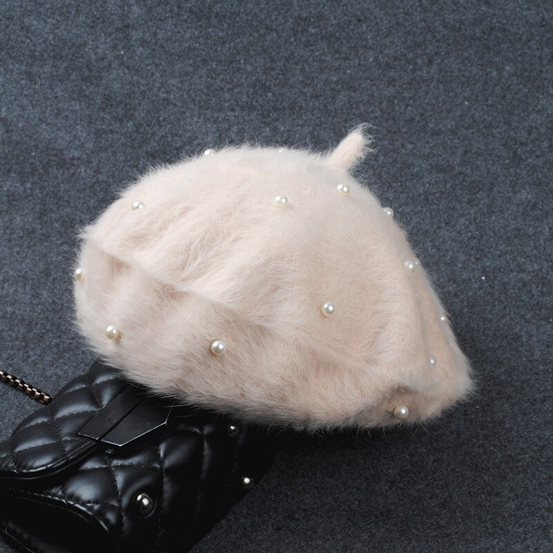 Solide voksne kvinder behårede baret kunstner boinas feminina hipster pearl multicolor maler hatte: Beige