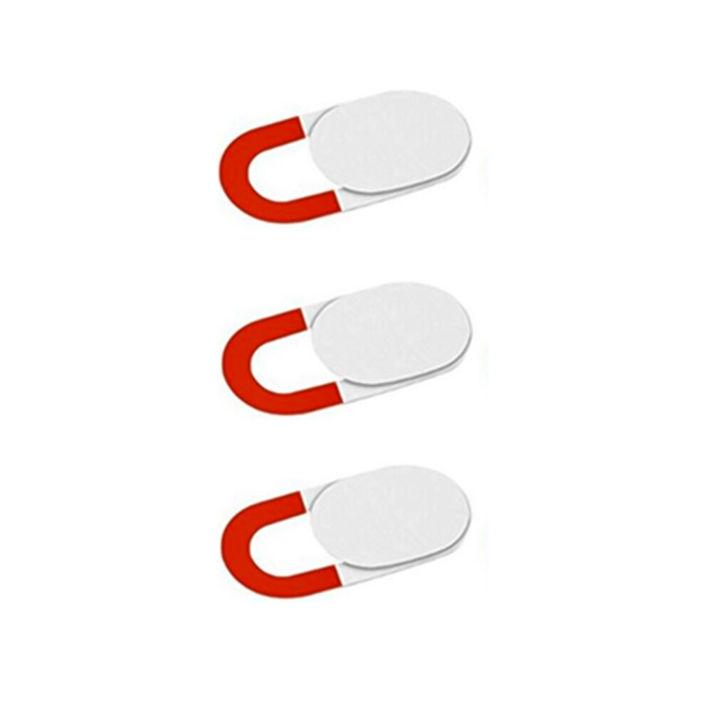 Seynli Webcam Sticker Camera Privacy Beschermende Cover Slider Mobiele Len Occlusie Slider Laptop Webcam Cover Telefoon Antispy Cover: 3pcs red white