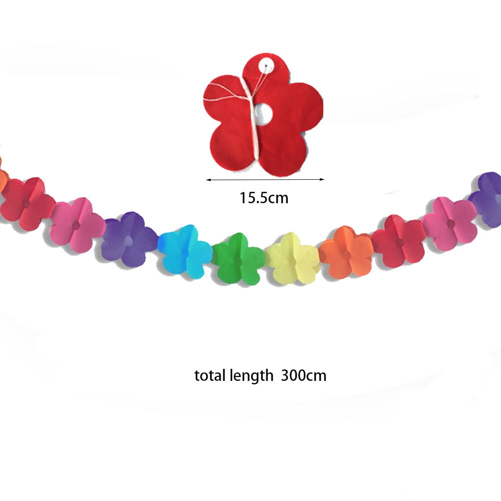 1pc 3Meter Paper Garland Pull Flower Party Streamer Tissue Paper Hanging Flower Garland Birthday Wedding Layout Venue Decoration: 2