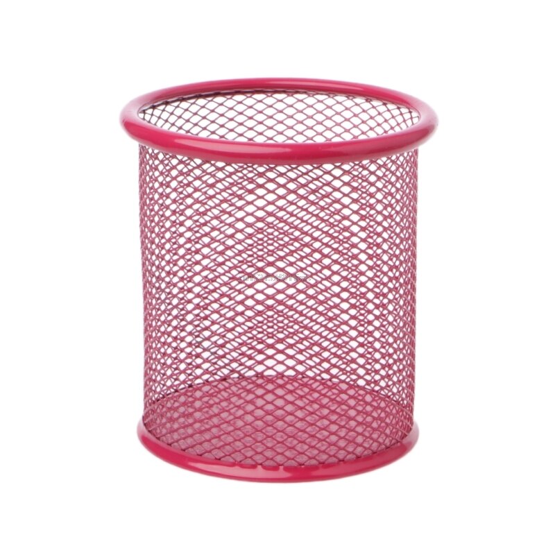 Rectangular Mesh Style Metal Pencil Holder Organizer Desk Pen Containers: 8