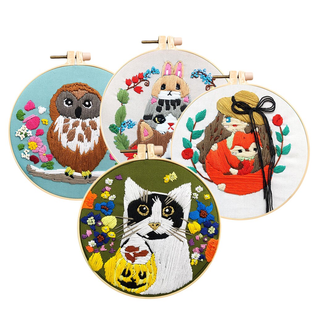 Beginner Embroidery Kit Hand Embroidery Kit with Embroidery Hoops in