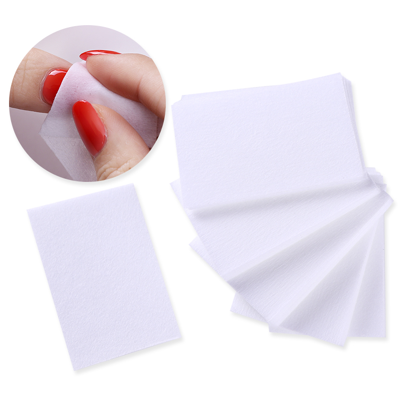 1000 Stuks Niet-pluizende Uv Gel Nagellak Remover Katoen Pads Witte Droge Veeg Tips Cleaner Remover Papier Nail art Tool