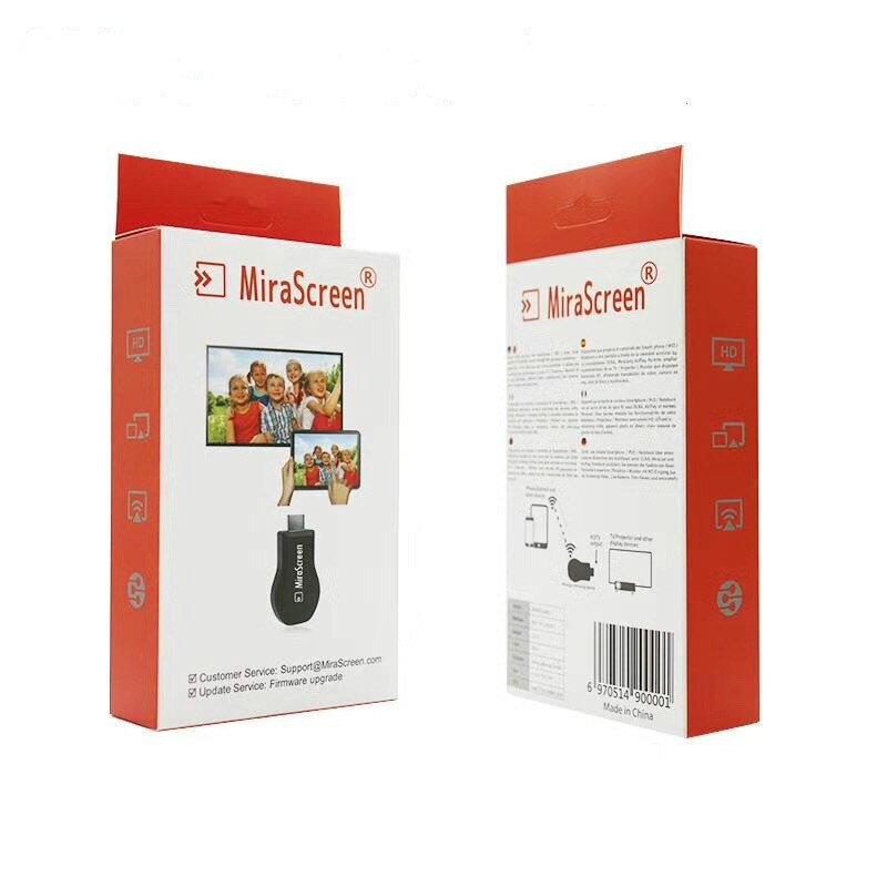 Mirascreen-receptor de pantalla Wi-Fi, llave electrónica para TV con HDMI de 128MB, DLNA Airplay Miracast, adaptador de Airmirroring para Windows S10