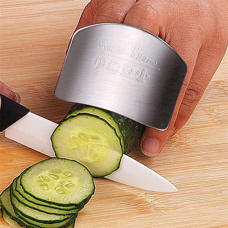 Rvs Vinger Hand Protector Guard Mes Gesneden Vinger Bescherming Groente Snijden Hand Guard Kitchen Tool Gadgets