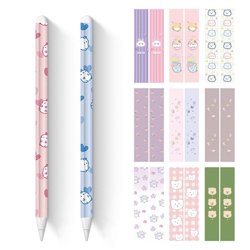 Magic Shark Cute Cartoon Rabbit Bear Ultra Thin 3M PVC Film Case Skin Tape Sticker for Apple Pencil 2 Stylus