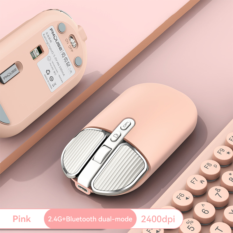 XIAOMI Kabellose, leise Maus, klein, frisch, für Schreibtisch, Laptop, Handys Tablette, universelle, leichte, tragbare Bluetooth-Maus: Gelb