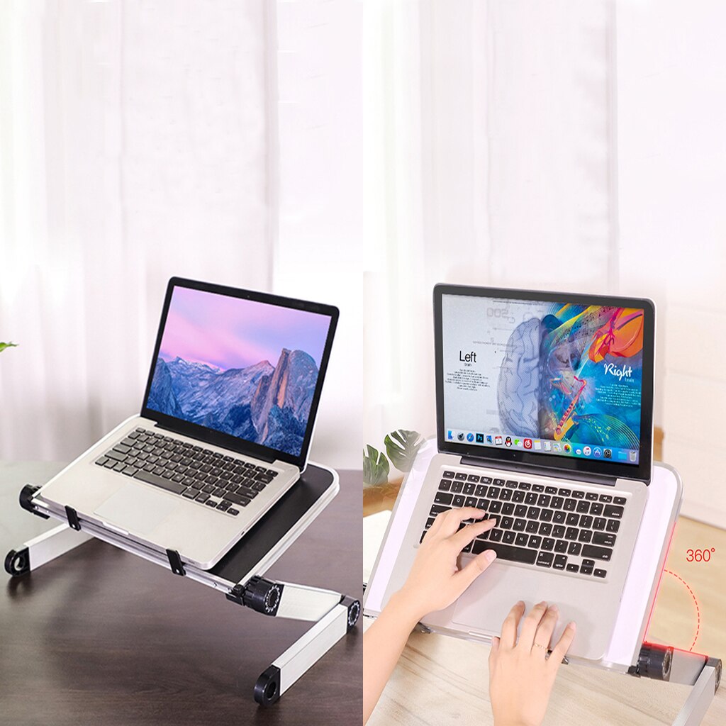 Verstelbare Laptop Stand Persoonlijke Computer Riser Vouwen Ergonomische Aluminium Laptops Lift Houder Voor Bed Bureau