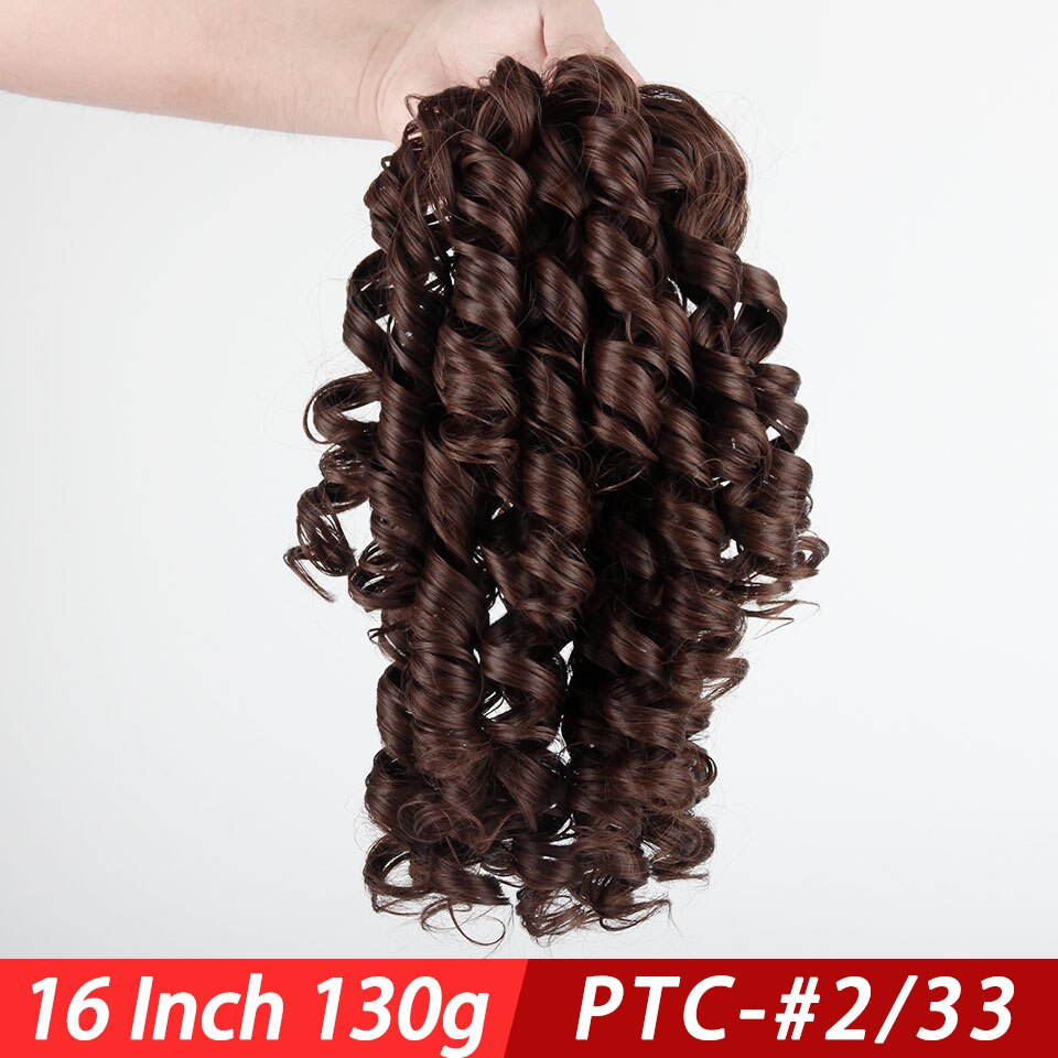 Pageup 22” Long Curly Clip In Hair Tail False Hair Ponytail Hairpiece With Hairpins Synthetic Hair Ponytail Hair Extension: PTC-2I33