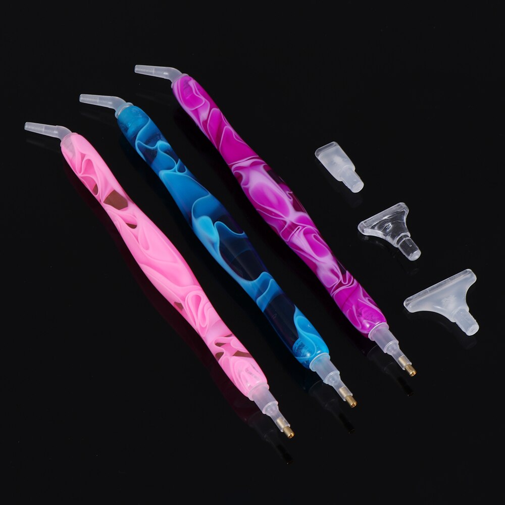Stylo de peinture au diamant 5D en résine, stylos perceuse à pointe en résine, point de croix, broderie, bricolage, artisanat, nail art, accessoires de couture, , 1 ensemble