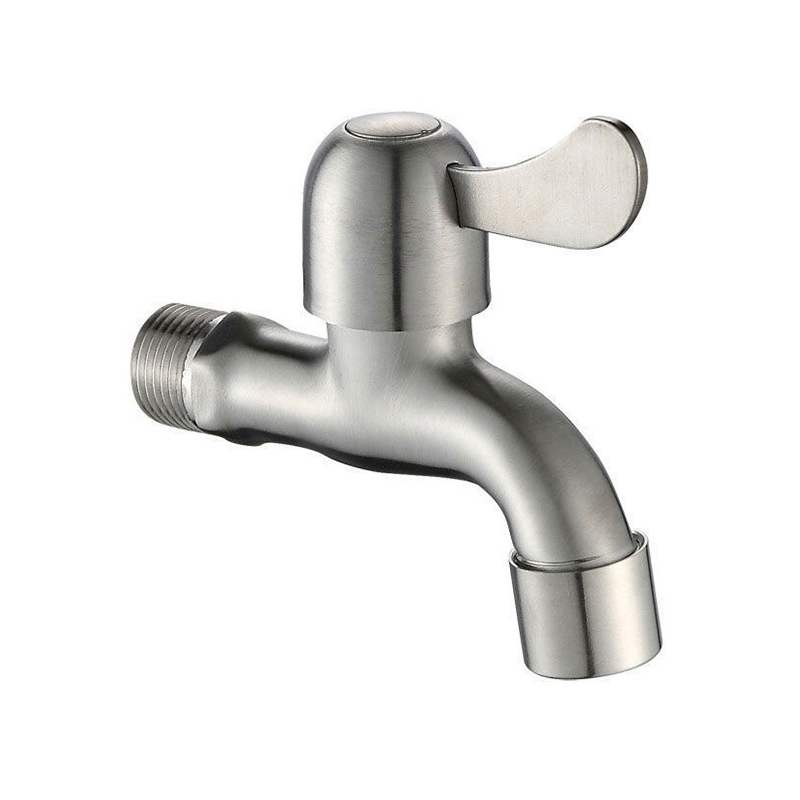 Garten-Wasserhahn aus Edelstahl 304, schnell zu öffnender Wasserhahn, Waschmaschine, Kaltwasserhahn, Mopp-Schwimmbad-Wasserhähne: Weiß