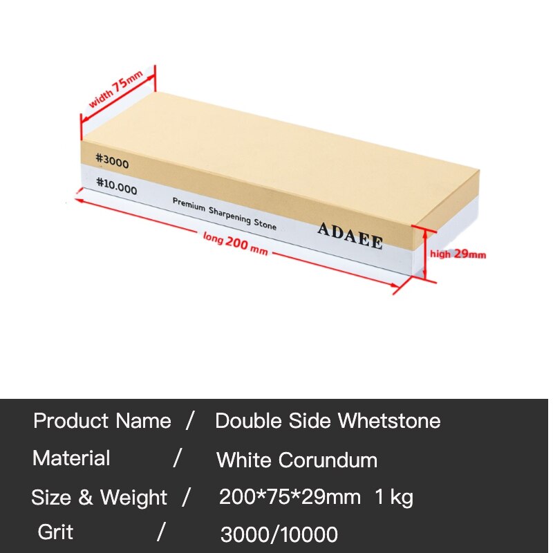 ADAEE-piedra Natural para afilar cuchillos, afilador de piedra: 3000 10000 Grit