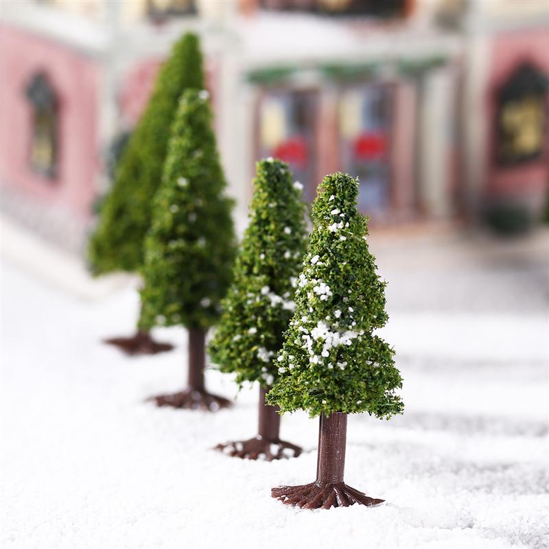 15pcs Green Scenery Landscape Model Cedar Trees Diorama Miniatures Cedar Trees Model for Scenery Landscape