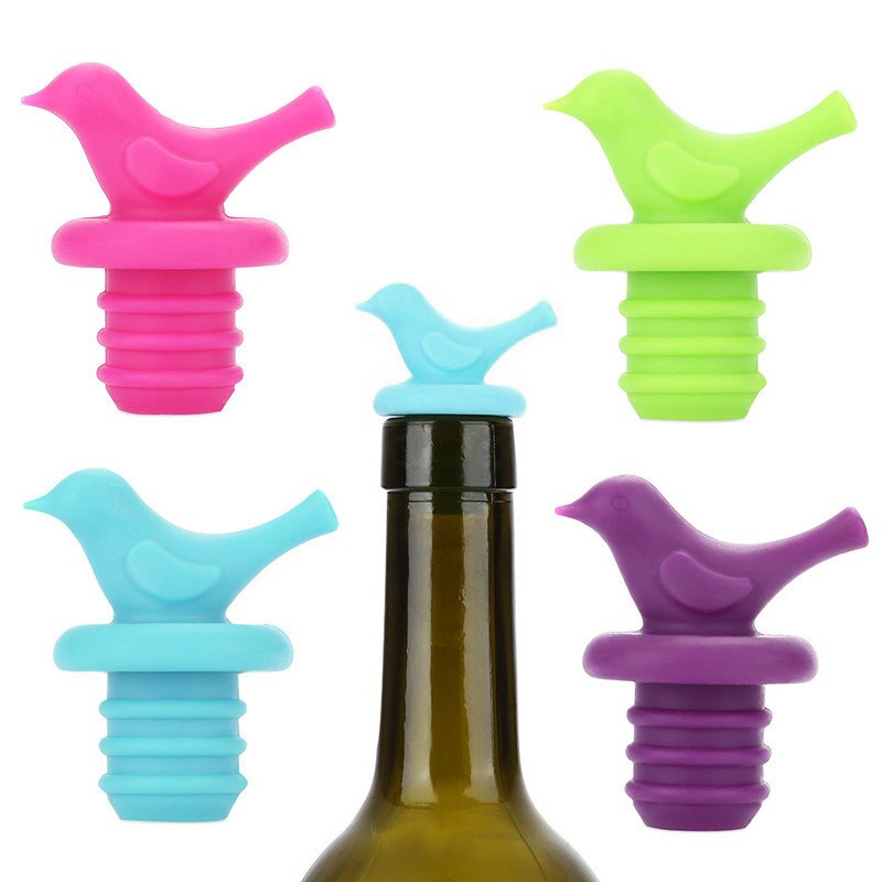 Tapón de silicona para botella de vino, de grado alimenticio tapón para botella de cerveza, tapas para botellas, selladores, libre de goteo, tapón para mantenimiento fresco, accesorios de herramientas de cocina