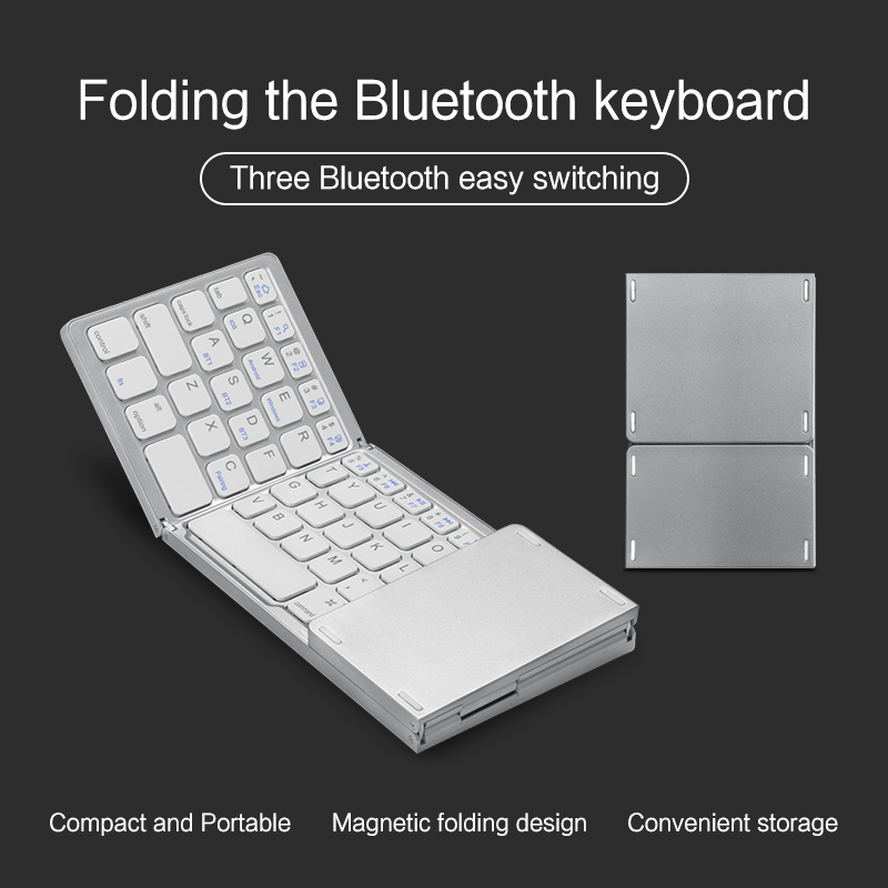 Mini teclado plegable portátil en inglés coreano, teclado inalámbrico Bluetooth para IOS, Android, Windows, iPad, tableta, teléfono한40.