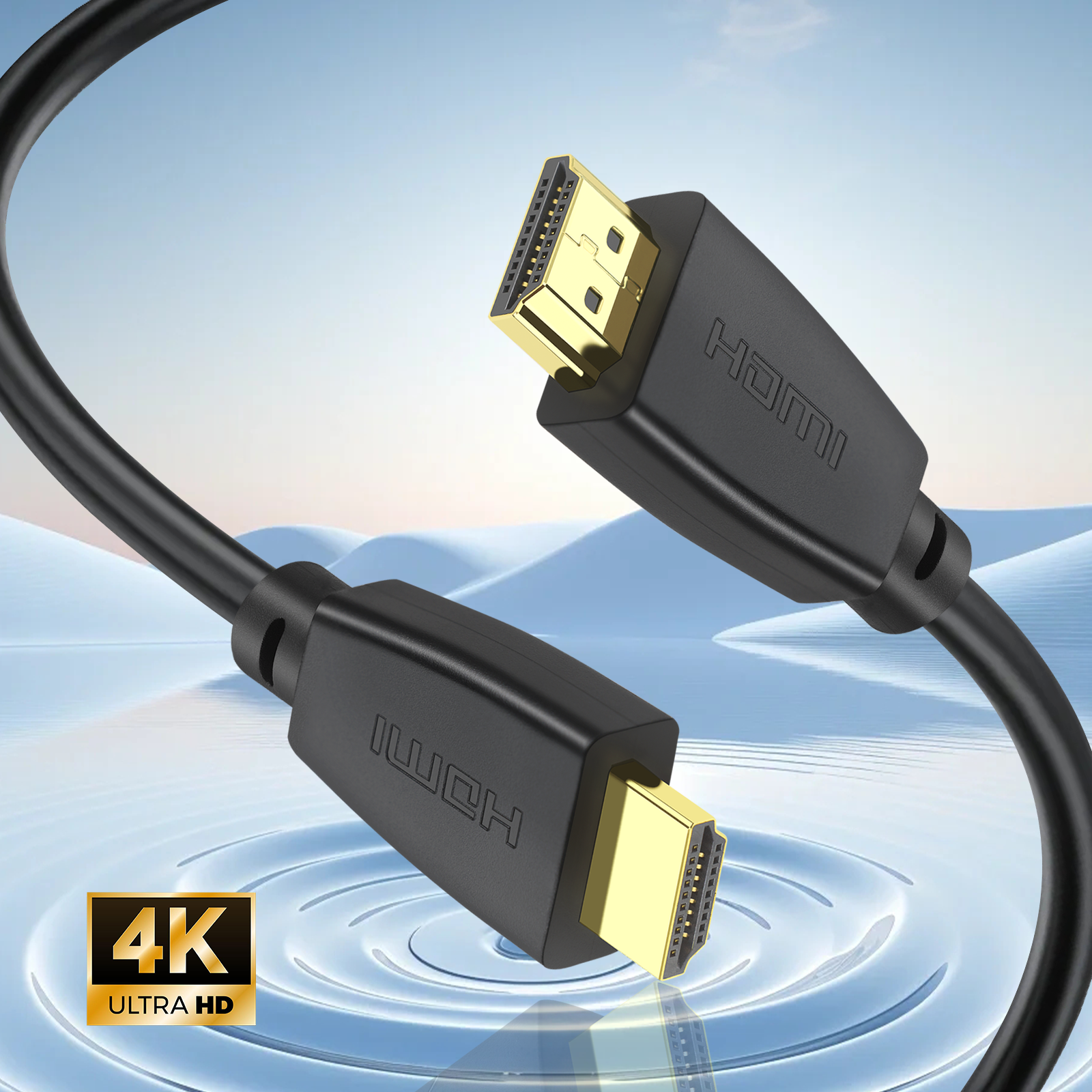 Høyhastighets 4k hdmi-kabel 18 gps 4k hdr 2160p 1080p 3d ethernet flettet hdmi-ledning, arc uhd hdmi-kabel kompatibel med bærbar pc