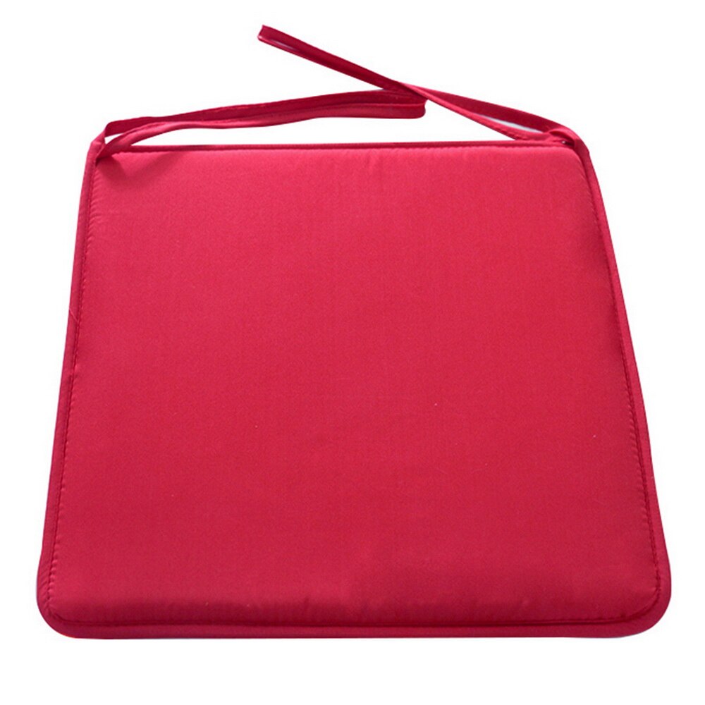 Chair Cushion Square Seat Pad Chair Pad Outer Shell Filling Dining Chair Cushion with Ties Seat Cushion Non Slip Dinging Chair: red
