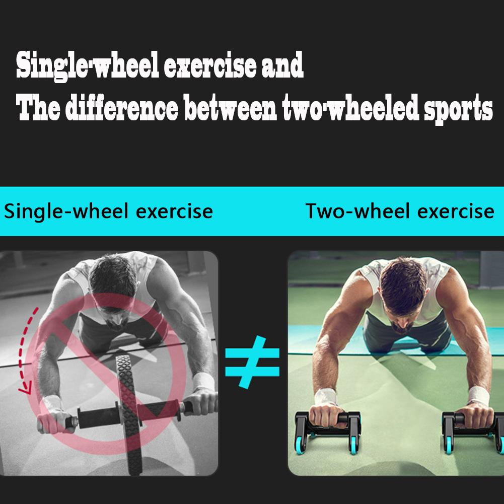 Abdominal Roller Wheel Push up Bars Ab Workout Wheels Trainers Exercise Fitness Equipment for Home Gym