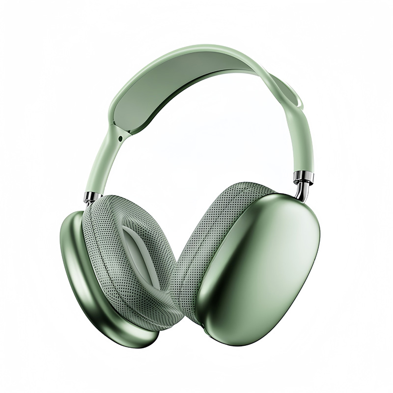 P9 Drahtlose Bluetooth-Kopfhörer mit Mikrofon, Kopfhörer mit Geräuschunterdrückung, Stereo-Klang-Kopfhörer, Sport-Spielen-Kopfhörer, unterstützt TF: Grün