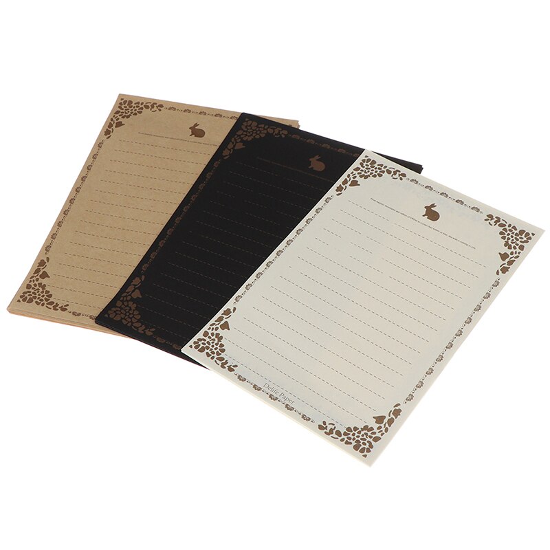 8 Sheets Letter Paper Vintage Flower Letterhead Letter Kraft Brown Writing Paper Letter Pad Drawing Sketch Pad Stationery
