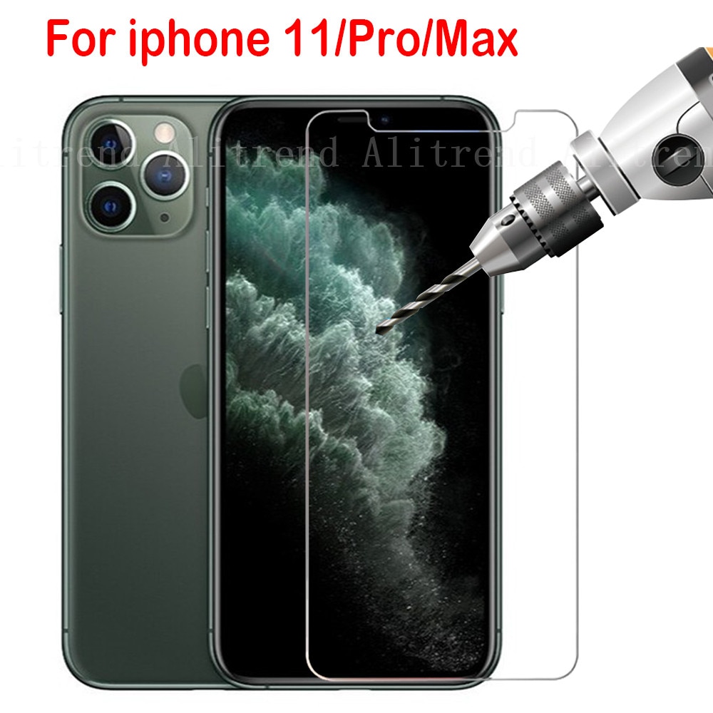 Schutz Glas Auf iphone 11 Profi Max X XS XR 6s 7 8 Plus SE Bildschirm Schutz Gehärtetem glas Für iphone 11 Profi max glas