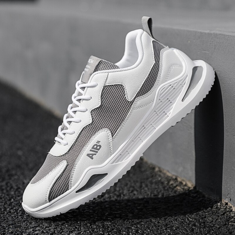Refafa Zomer Licht Ademend Tij Schoenen Populaire Daddy Schoenen Mannen Casual Jeugd Sportschoenen Wit Groen: Grijs / 10