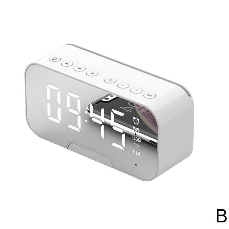 Standard Version G10 Mirror Clock Wireless Bluetooth Radio Adjustable Screen Brightness Clock Digital Led Alarm Clock Suppo Q1n6: B