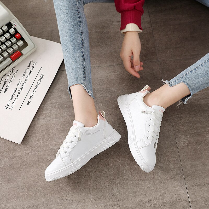 Blanc espadrilles décontractées chaussures plates femmes toile chaussures printemps automne à lacets fleur décontracté dames chaussures femme Tennis Feminino