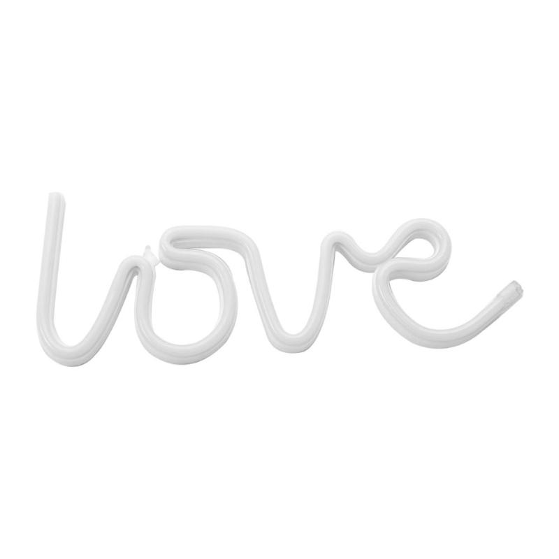 Luz de neón romántica con letras de amor, iluminación LED, panel con carga USB, decoración para el hogar, lámpara para habitación, luz nocturna para , Festival de boda: Pink Love