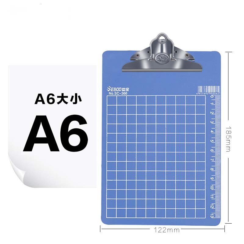 EZONE 1PC A4/A5/A6 Writing Clipboard Plastic File Clipboard Metal Clip Green/Blue Butterfly Clip Office Stationery: Other