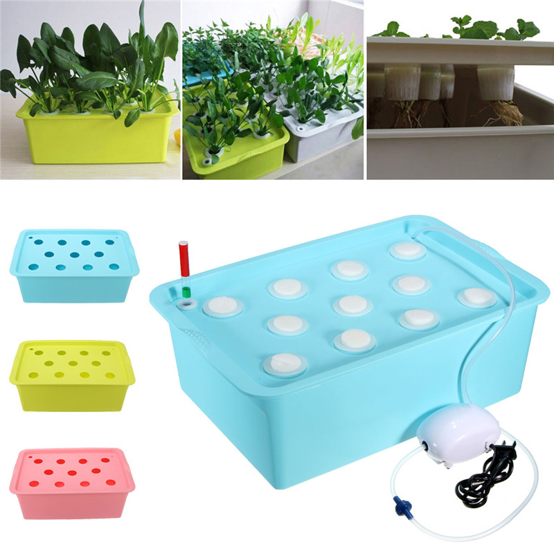 Sistema hidropónico para plantas de interior, armario de cultivo sin suelo, caja de cultivo, plantador de jardín, 110V, 11 agujeros