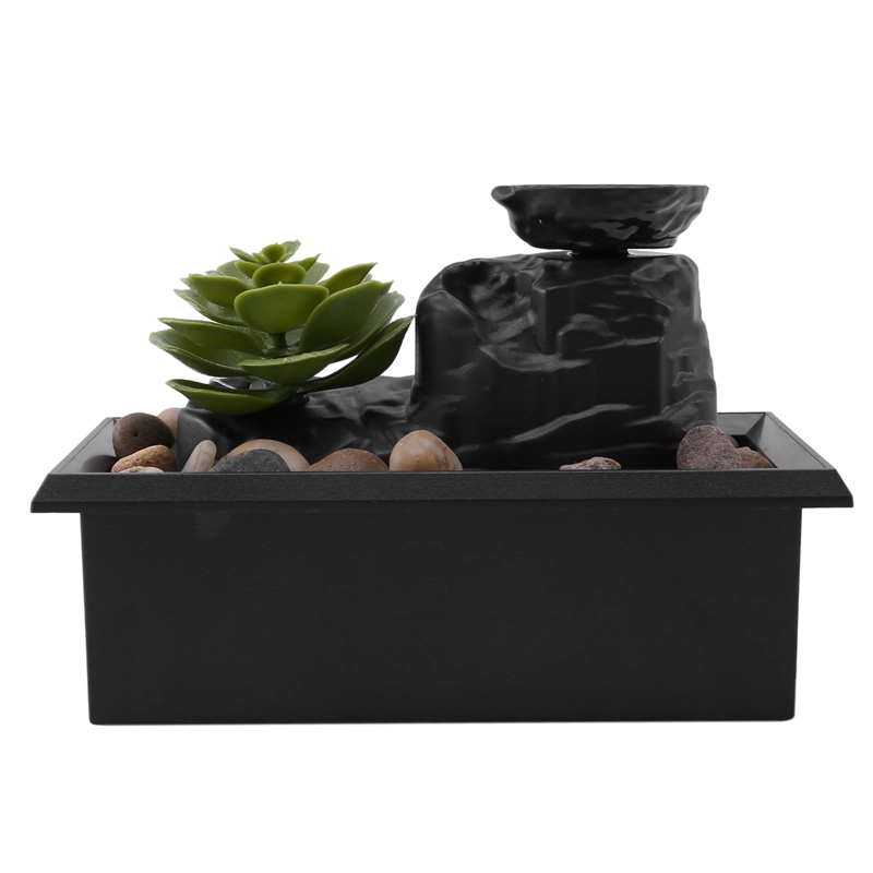 Tafelblad Fontein, Desktop USB Rotstuin Fontein Mini Rock Waterval Indoor Waterfall Feature Fontein Ornament Ambachten voor Office Home Decor